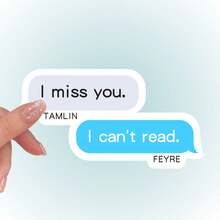 我想你。我看不懂。”贴纸 - ACOTAR 乙烯基贴纸，适用于水瓶、笔记本电脑、Kindle 等 - 有趣和励志名言 - 非常适合爱书人士和心理健康支持，爱书人士贴纸|古怪贴纸包|纸质贴纸，适用于学校用品，返校