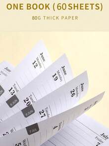 2026 A6 English Weekly Planning Notebook PU Leather Mini Portable Diary List Tasks, Expense Tracking And Organizing Meals School Supplies,School Supplies,Back To School