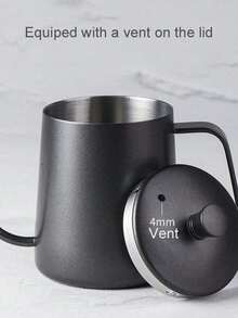 shoxil 1PC 350ml/600ml Stainless Steel Gooseneck Pour Over Kettle - Precision Coffee Dripper With Lid For Home & Professional Brewing - Black - View 2