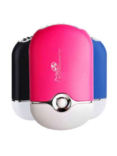 1 pieza Mini ventilador de mano, pequeño acondicionador de aire personal portátil para secado de extensiones de pestañas/moda, recargable por USB, flujo de aire potente, adecuado para niñas, mujeres, hombres, uso en interiores/exteriores, viajes/hogar/oficina