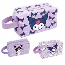 Sanrio Sanrio Hello Kitty & Friends Cartoon Cute Cosmetic Bag, Toiletry Bag With Handle, Large Capacity Travel Organizer Bag, Suitable For Melody, Kuromi, Pompompurin, Designs, 1pc Or 3pcs Set Available