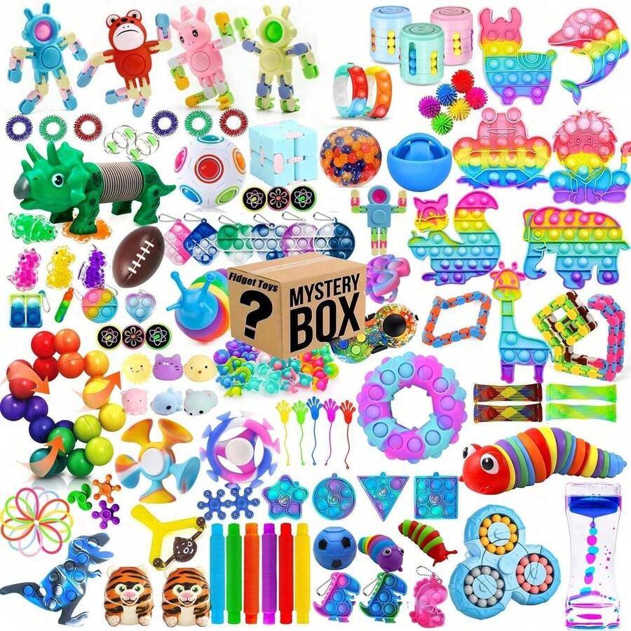 10/20/50 件/套随机款式青少年减压玩具套装惊喜盒，适合儿童减压玩具-（款式和颜色随机）