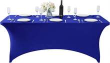 6 Pack Spandex Table Cover For 6FT Table Universal Fitted Stretch Tablecloth For Party, Banquet, Wedding And Events-Royal Blue - Blue - View 5