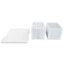 12-Stück Schuhkartons Stapelbare Schuhschachteln Schuhe Kartons Aufbewahrungsbox - Weiss - Übersicht 5