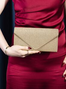 1pc Metal Bar Decor Evening Clutch Bag, With Basic Storage Function To Hold Small Items Like Phones, Lipstick, Compacts, Cards Etc. Convenient To Carry And Access. Suitable For Formal Dinners, Balls, High-End Social Gatherings. Classic Velvet Material With Unique Line Design, Elevates The Elegant Aesthetic Of Formal Outfits And Showcases Refined Taste, A Practical Accessory To Enhance Formal Attire.