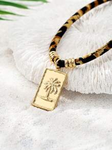 1 pièce Collier de plage d'été Pendentif Soleil Rayonnant Collier à Cordon Vie Marine Crabe Homard Poisson Colliers Style Vacances Bohème Bijoux pour Femmes