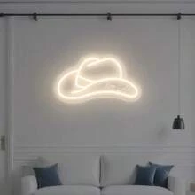 Customizable Cowboy Hat LED Light With Adjustable Brightness Function - USB Powered, Perfect For Weddings, Birthdays, Home Decor - Ideal Mother'S Day, Holiday Gift, Suitable Bedroom, Living Room, Friend, Disco Light