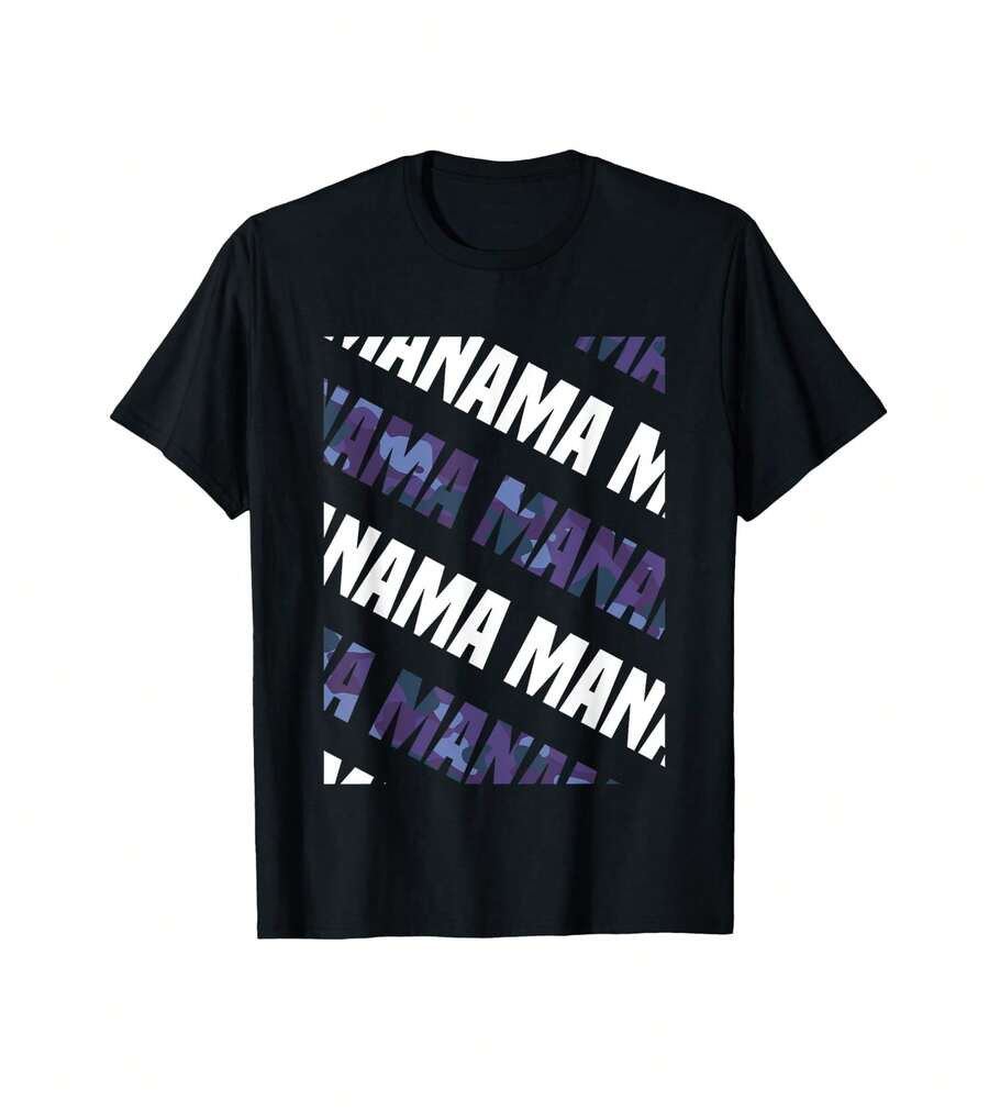 Manama Camo Pattern Purple Camouflage T-Shirt Shirts Men Men Tshirts - Black - View 1