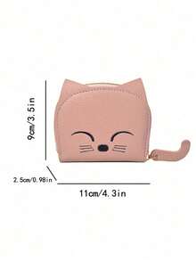 Cartera con diseño en forma de gato de dibujos animados, monedero de mujer con múltiples ranuras para tarjetas, monedero de moda lindo de piel sintética, bolsa para tarjetas de gato para mujeres, pequeña y portátil, paquete de tarjetas con múltiples ranuras, hay múltiples colores para elegir, un pequeño regalo para familiares, amigos y seres queridos, y seres queridos para estudiantes, hombres, mujeres en el viaje diario, vacaciones, viajes, regalo de cumpleaños para novia, madre