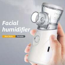 USB Rechargeable Portable Handheld Facial Humidifier - 400mAh Li-Ion Battery, Ultra Silent Air Humidifier With Mist Output For Home, Office And Travel, Compact Design, Easy To Carry, Travel Friendly Device | Minimalist Design | Durable Plastic