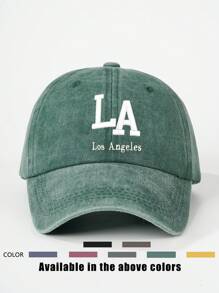 1 pièce Casquette snapback à fausse fourrure brodée LA, chapeau de soleil ajustable pour l'extérieur pour hommes et femmes, convient aux voyages et à la plage au printemps/automne, style Y2K