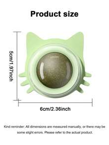 PETSIN 1 件装猫薄荷球趣味可舔猫零食猫薄荷球小猫玩耍咀嚼清洁牙齿玩具适用于中小型猫宠物用品 - 彩色 - 查看 9