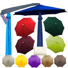 Umbrella Fabric Replacement Suitable For Garden Center Pole Banana Umbrella Outdoor Sun Protection Rainproof Umbrella Replacement Fabric - erba verde - Visualizzare 2