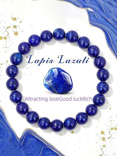 Pulsera de lapislázuli natural - Un hermoso regalo de joyería para hombres y mujeres, pulsera de amistad para parejas