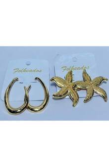 KITS OF 2 PAIRS OF PLATED EARRINGS - 查看 1