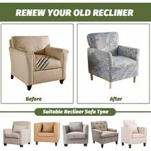 Local Delivery - Banquet Armchair Slipcover Printed Chair Covers With Arms Stretch Club Chair Slipcover Soft Armchair Sofa Covers Anti-Slip Furniture Protector For Dogs Pets Home Living Room Decor, 14 - 14 - 查看 6