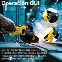 Mini Esmeriladora Amoladora Inalámbrica Pulidora 110v - Amarillo - Ver 6