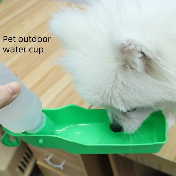 Foldable Pet Water Bottle, Portable Outdoor Dog Cat Drinking Bowl, Plastic Pet Water Feeder Cup