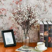 15 Pcs Ivory Flowers Silk Babys Breath Artificial Fake Flowers Fall Flowers Gypsophila Bouquet 18.7" For Mother's Day Home Kitchen Decor New Year Spring - 彩色 - 查看 7