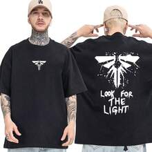 The Last Of Us Fireflies Symbol And Phrase Look For The Light Shirt Unisex Game T-Shirt - 黑色 - 查看 2