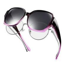 1pc New Stylish Clip-On Fashion Glasses For Prescription Glasses, Women Anti-Glare Driving Eyewear For Summer Beach Vacation,Outdoor,Travel Shades Casual Style Oversized Square Frame For Going Out Outfit,Back To School