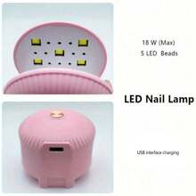 紧凑型 UV LED 美甲灯：快干、持久、USB 供电、外壳设计美甲烘干机，快速干燥，无甲醛 - 彩色 - 查看 1