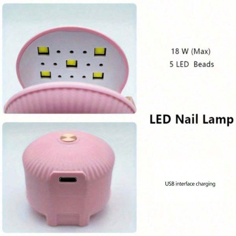 紧凑型 UV LED 美甲灯：快干、持久、USB 供电、外壳设计美甲烘干机，快速干燥，无甲醛 - 彩色 - 查看 1