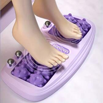 1 件 4 排足部指压滚轮按摩器 - 缓解足底筋膜炎、足跟痛和足部紧张，便携式足底按摩工具，适用于家庭/办公室，夏季足部护理，足弓支撑和肌肉放松，季风缓解礼物