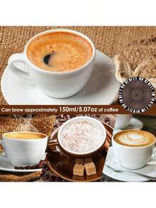 9pc Refillable Coffee Capsules For  Vertuo Pods Replacement - Chocolate Brown - View 9