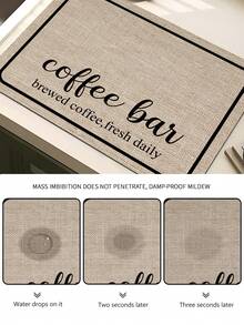 1pc,Coffee Machine Diatom Mud Drainage Pad, Soft Rubber Drain Pad, Non-Slip Super Absorbent And Wear-Resistant Dish-Washing Dry Pad, Placemat For Countertop Dining Kitchen Table Mat, Courtyard Table Decoration, Household Kitchen Supplies - Multicolor - View 6