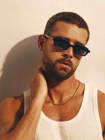 时尚矩形女士眼镜男士 90 年代矩形眼镜复古小镜框设计适合使用服装配饰休闲礼品