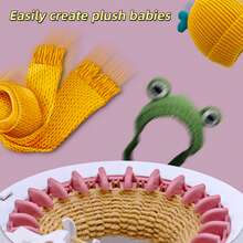 Children's Double-Sided Knitting Machine, 22/32/40/48 Needles Hand Knitting Machine Set (Random Accessory Color), Hand-Cranked Wool Knitting Machine For Scarves, Hats, Gloves, Socks, Sweaters, Dolls Interactive Toys, Suitable For Adults And Beginners, Good For Christmas And New Year Gifts - Wool Machine Style - View 10