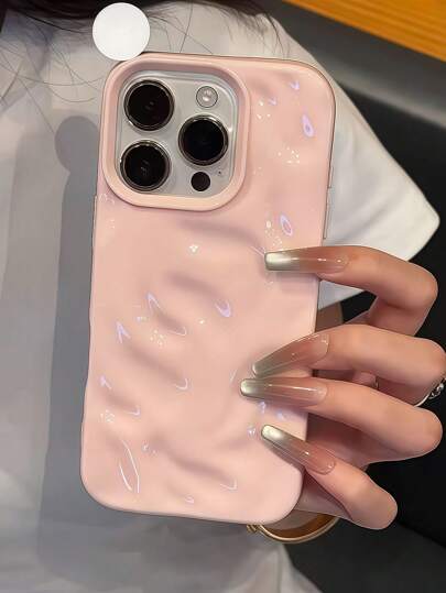 Apple Smartphone Case With A High-End Feel, Bright Surface, Asymmetric Wavy Pattern, Fashionable, Personalized, Creative, 3D, And Water Wave Texture Compatible With IPhone 15/15promax/15pro/15plus/11/12/13/14/16promaxxs/Xr/11pro/11promax/12pro/12promax/13pro/13promax/7plus/14pro14promax/14plus/16pro/16plus/7plus/8plus/8/Se2 Waterproof Shockproof Anti-Fall Scratch Resistant