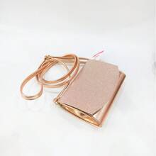 Clutche Juvenil Metalizada com Strass e Alça Removível – Tia Lolla infantil