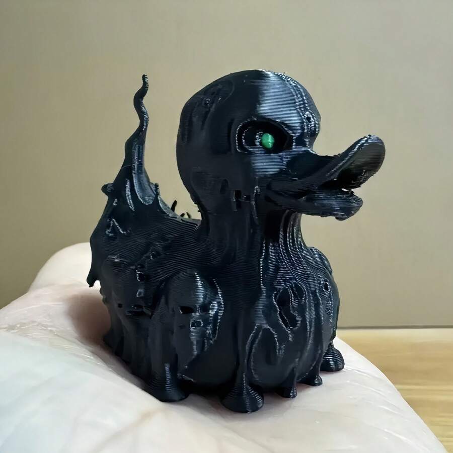 1 件 3D 打印恐怖鬼鸭雕像装饰 - 耐用塑料哥特式风格装饰，适合万圣节、圣诞节、情人节 - 桌面/汽车装饰、派对装饰、哥特式设计、精致细节、坚固展示、恐怖收藏品，恐怖迷必备。 - 彩色 - 查看 1