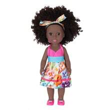 14 英寸/35 厘米重生娃娃，包括 3D 印花衣服、头带、鞋子，栩栩如生，灵活的四肢，适合儿童角色扮演玩具、玩偶玩具、生日和节日礼物（含玩偶） - 彩色 - 查看 16