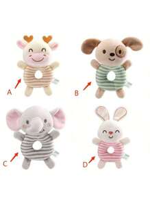 Christmas Decoration New Baby Rattle Toys Cartoon Animals Plush Infant Hand Ring Bed Toys For Newborn 0-24 Months Toddler Early Educational Toy