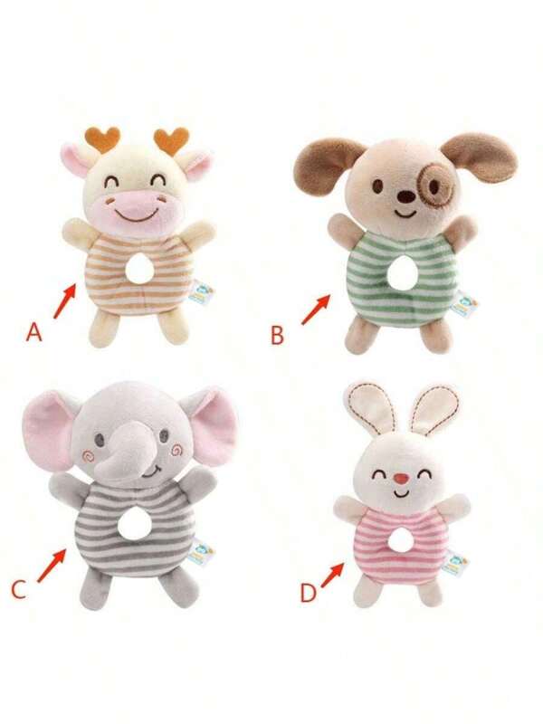 Weihnachtsdekorationen Neue Baby Rassel Spielsachen Cartoon Tiere Plüsch Säuglings Handring Bett Spielsachen für Neugeborene 0-24 Monate Kleinkind Frühpädagogisches Spielzeug