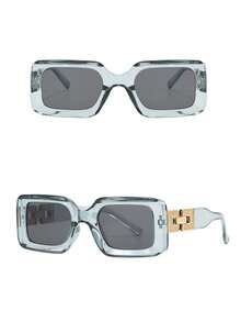 1pc European Rhinestone Chain Small Frame Girl Fashion Glasses, Suitable For Teens - Black - View 8