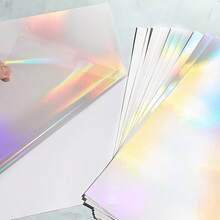 36 Sheets A4 Holographic Paper Sticker Transparent Waterproof Self Adhesive Film 11.X 8.3 Inches (Gem,, Colorful,) - 豐富多彩的 - 查看 7