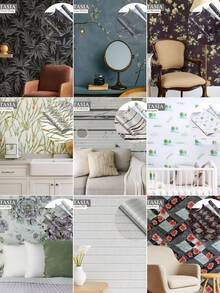 Washable Adhesive Wallpaper Roll Fantasy Floral Home Decor Bedroom Removable Wall 45cmx10M - HOA TÍM - Xem 4