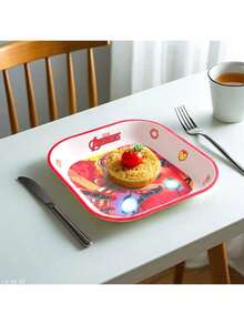 Marvel 1 Stück offiziell lizenzierte Marvel Avengers Serie Dinner Teller, neuartige coole Iron Man Dekorationen, unzerbrechliches Spinne-Man Geschirr, glatte Ornamente, Film-Zubehör, Geburtstagsgeschenk