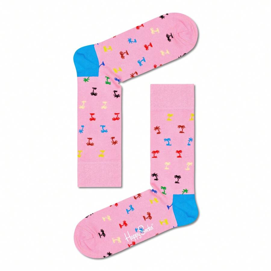 Happy Socks Palm Sock 襪子，尺寸 36-40。24/72 小時內免運。 - 粉色 - 查看 1
