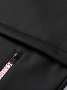 A Men's Casual Polyester Hooded Jacket With Long Sleeves, Low Elasticity, Open Hem, Zipper Closure, Regular Style, Autumn And Winter Coat, Thick Version