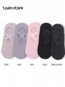 1/3/4/5/7 أزواج جوارب يوغا وبيلاتس للنساء، جوارب مانعة للانزلاق، جوارب طبية محايدة، دعم الكاحل، جوارب رياضية ماصة للصدمات