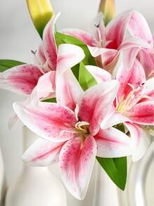 1 قطعة/3 قطع/5 قطع زهور مقلدة، نباتات مقلدة للديكور زنبق للغرفة الرئيسية وطاولة المكتب ترتيب الزهور لحفلات الزفاف وعيد الميلاد، ترتيب زهور مقلدة، نباتات مقلدة، زهور مجففة، أزهار اصطناعية