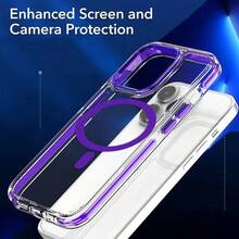 Mida Style Case Compatible With IPhone Color Frame With Heavy Duty Magnetic Technology - Blue - View 5