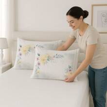 Sheet Set With Printed Pillowcase, Satin Touch Micropercale, 400 Thread Count, Stick Stitch