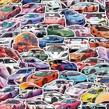 SCXXBSW 50 de jucării creative autocolante impermeabile pentru mașini de curse, potrivite pentru accesorii precum laptopuri, telefoane mobile, chitare, desktopuri, căni, motociclete de călătorie, mașini etc. Cadouri perfecte!