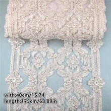 1個金色刺繡花邊特色編織舞臺服裝diy手工裝飾配件 - 金色 - 查看 16